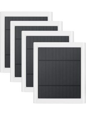 4-Pack Solar Panel Charger for Ring Cameras, 10FT Cable, USB-C Adapter, Outdoor